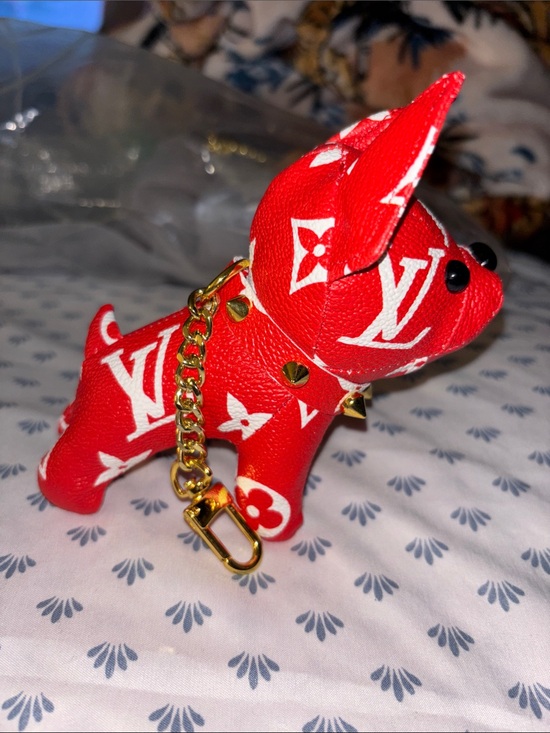 Source Unknown Accessories - Brand New ? Red  Monogram Dog Keychain Charm